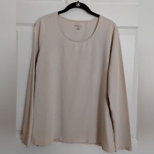 Kim Rogers Cream Long Sleeve Top